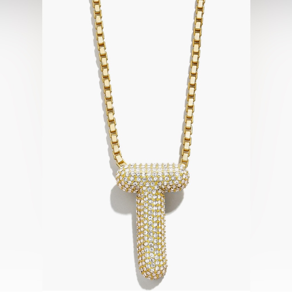 Baublebar initial T pave necklace